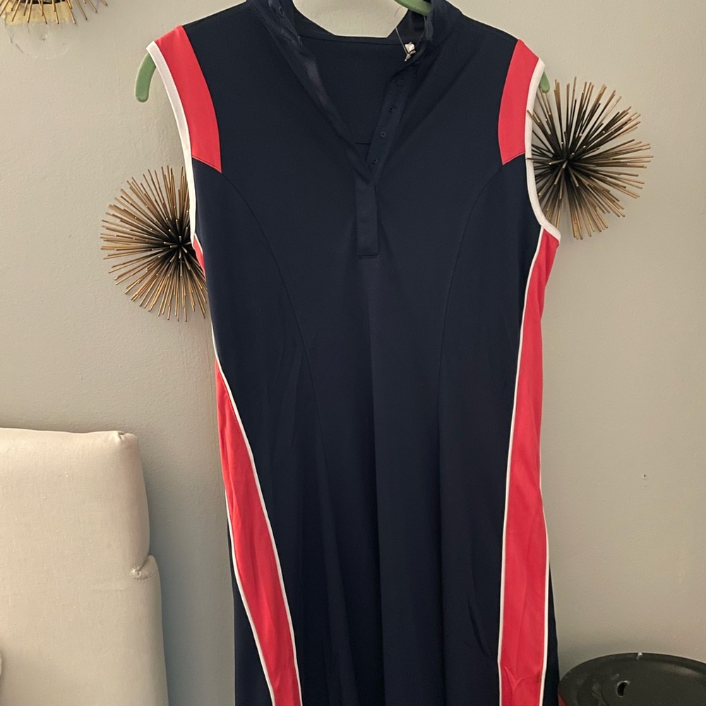 Callaway Womens Peacoat Navy Blue, Pink and White Dress Size: Small